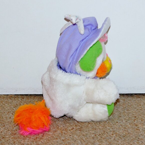 Vintage 1986 Mattel Popples TCFC 11" Baby Bibsy Popple Plush Doll - Picture 4 of 13